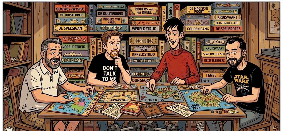 De Landegamers rond de speeltafel